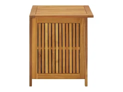 Caixa arrumação para jardim 60x50x58cm madeira de acácia maciça