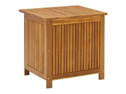 Caixa arrumação para jardim 60x50x58cm madeira de acácia maciça