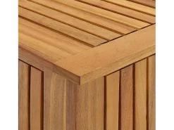 Caixa arrumação para jardim 60x50x58cm madeira de acácia maciça