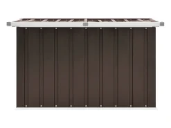 Caixa de armazenamento de jardim marrom 109x67x65 cm