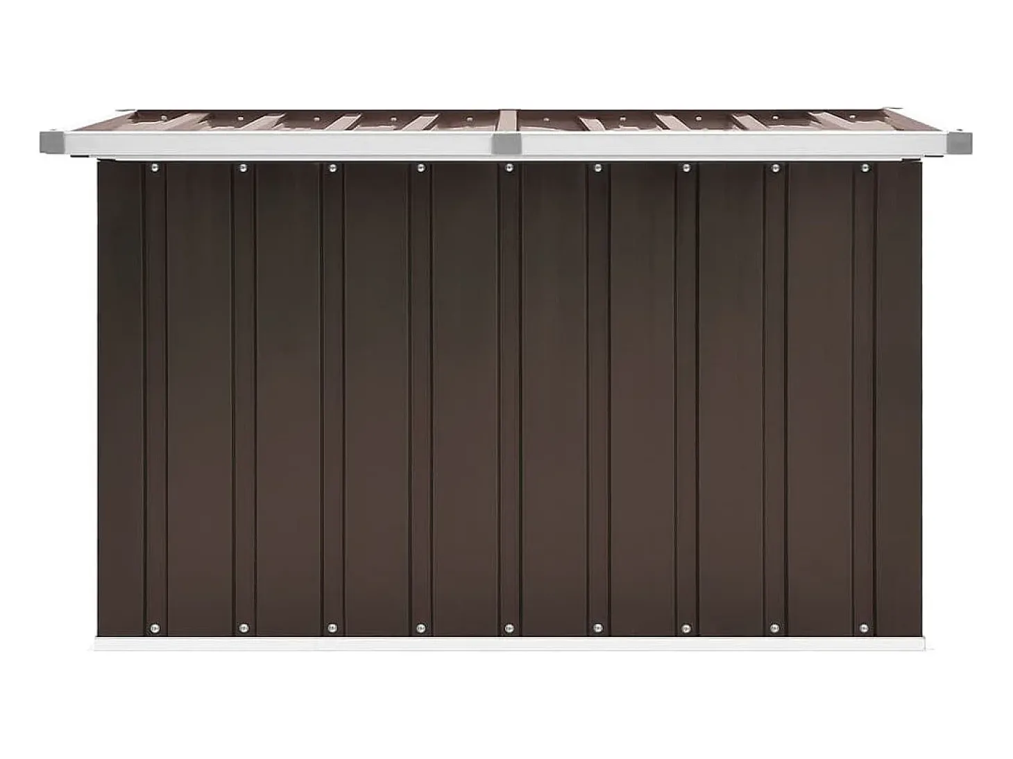 Caixa de armazenamento de jardim marrom 109x67x65 cm