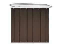 Caixa de armazenamento de jardim marrom 109x67x65 cm