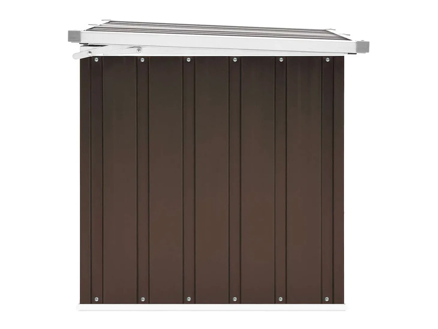 Caixa de armazenamento de jardim marrom 109x67x65 cm