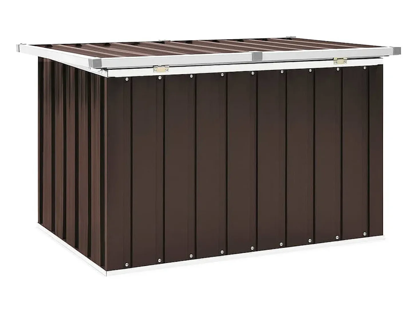 Caixa de armazenamento de jardim marrom 109x67x65 cm