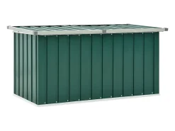 Caixa de armazenamento para jardim verde 129x67x65 cm