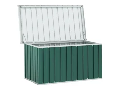 Caixa de armazenamento para jardim verde 129x67x65 cm