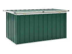 Caixa de armazenamento para jardim verde 129x67x65 cm