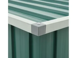 Caixa de armazenamento para jardim verde 129x67x65 cm