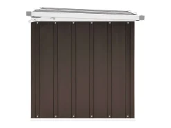 Caixa de armazenamento para jardim marrom 129x67x65 cm