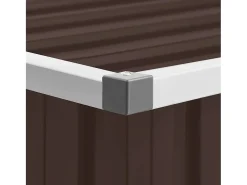 Caixa de armazenamento para jardim marrom 129x67x65 cm