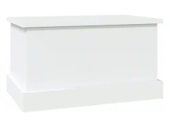 Caixa de arrumação branca 50x30x28 cm madeira projetada