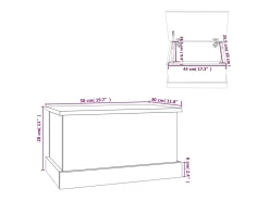 Caixa de arrumação Carvalho Sonoma 50x30x28 cm Madeira engenheirada