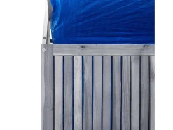 Caixa de arrumação com treliça 99x55x160 cm acácia maciça cinza