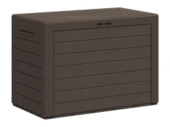 Caixa de arrumação de jardim 78x44x55 cm castanho