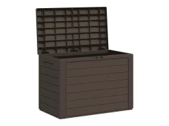 Caixa de arrumação de jardim 78x44x55 cm castanho