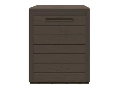 Caixa de arrumação de jardim 78x44x55 cm castanho