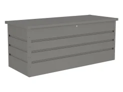 Caixa de arrumação de jardim em aço galvanizado cinzento, volume 750 L TOMASO