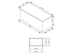 Caixa de arrumação de jardim em aço galvanizado cinzento, volume 750 L TOMASO