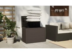 Caixa de arrumação de jardim 78x44x55 cm antracite