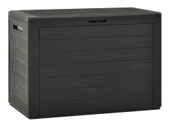 Caixa de arrumação de jardim 78x44x55 cm antracite