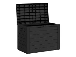 Caixa de arrumação de jardim 78x44x55 cm antracite