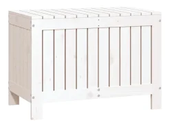 Caixa de arrumação jardim 76x42,5x54 cm pinho maciço branco