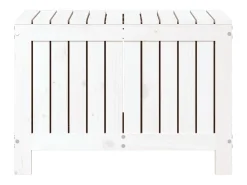 Caixa de arrumação jardim 76x42,5x54 cm pinho maciço branco