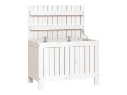 Caixa de arrumação jardim 76x42,5x54 cm pinho maciço branco