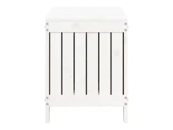 Caixa de arrumação jardim 76x42,5x54 cm pinho maciço branco