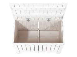 Caixa de arrumação jardim 76x42,5x54 cm pinho maciço branco