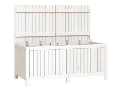 Caixa de arrumação jardim 147x68x64 cm pinho maciço branco