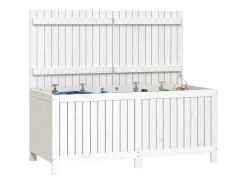Caixa de arrumação jardim 147x68x64 cm pinho maciço branco