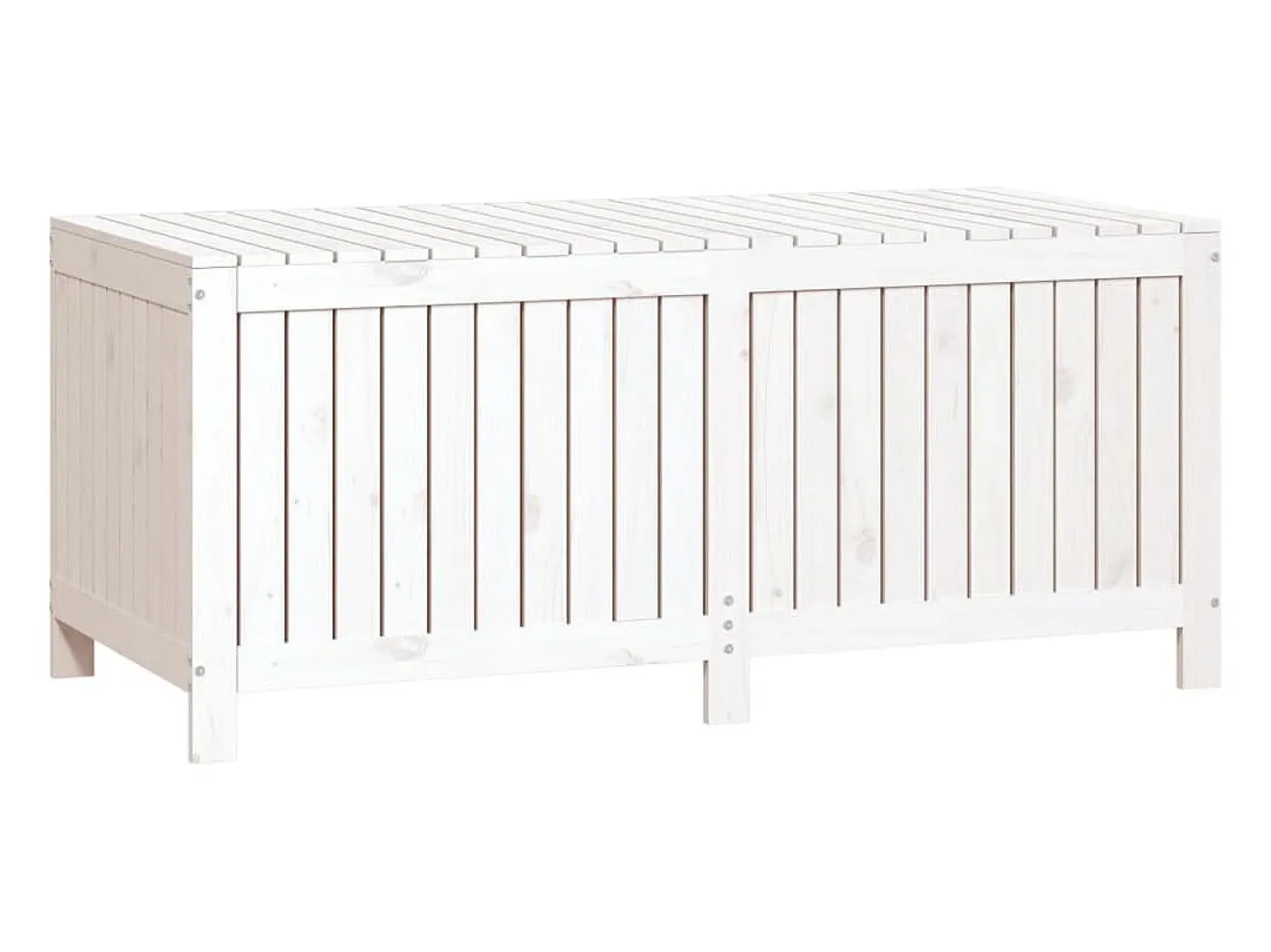 Caixa de arrumação jardim 147x68x64 cm pinho maciço branco