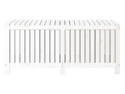 Caixa de arrumação jardim 147x68x64 cm pinho maciço branco