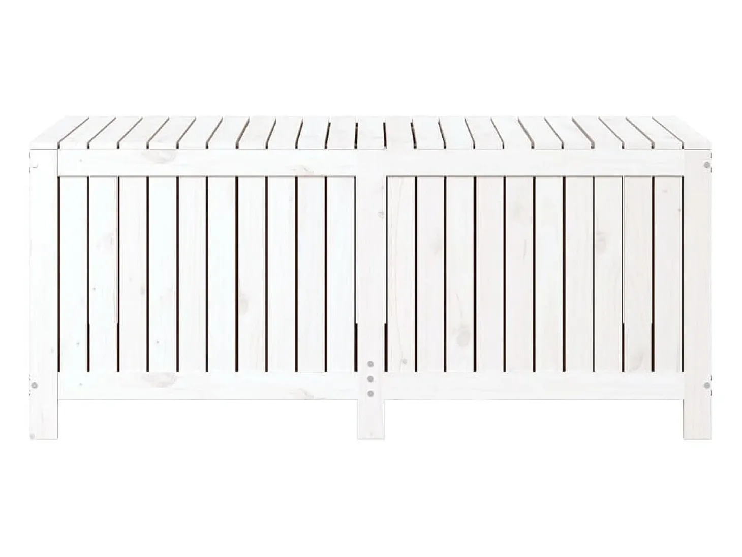 Caixa de arrumação jardim 147x68x64 cm pinho maciço branco