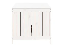 Caixa de arrumação jardim 147x68x64 cm pinho maciço branco