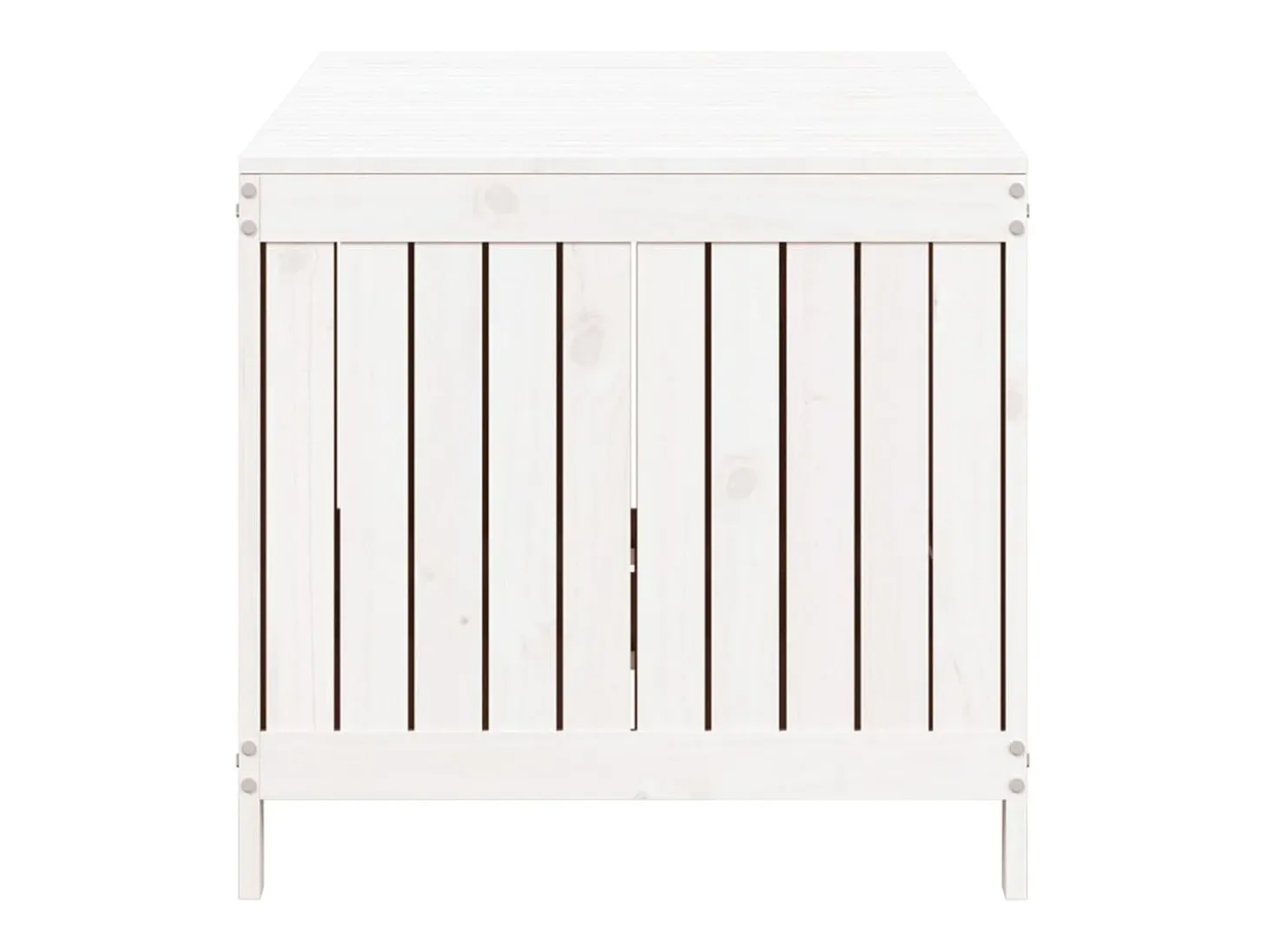 Caixa de arrumação jardim 147x68x64 cm pinho maciço branco