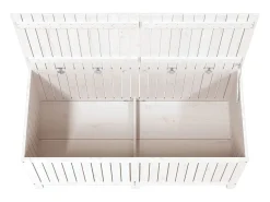 Caixa de arrumação jardim 147x68x64 cm pinho maciço branco