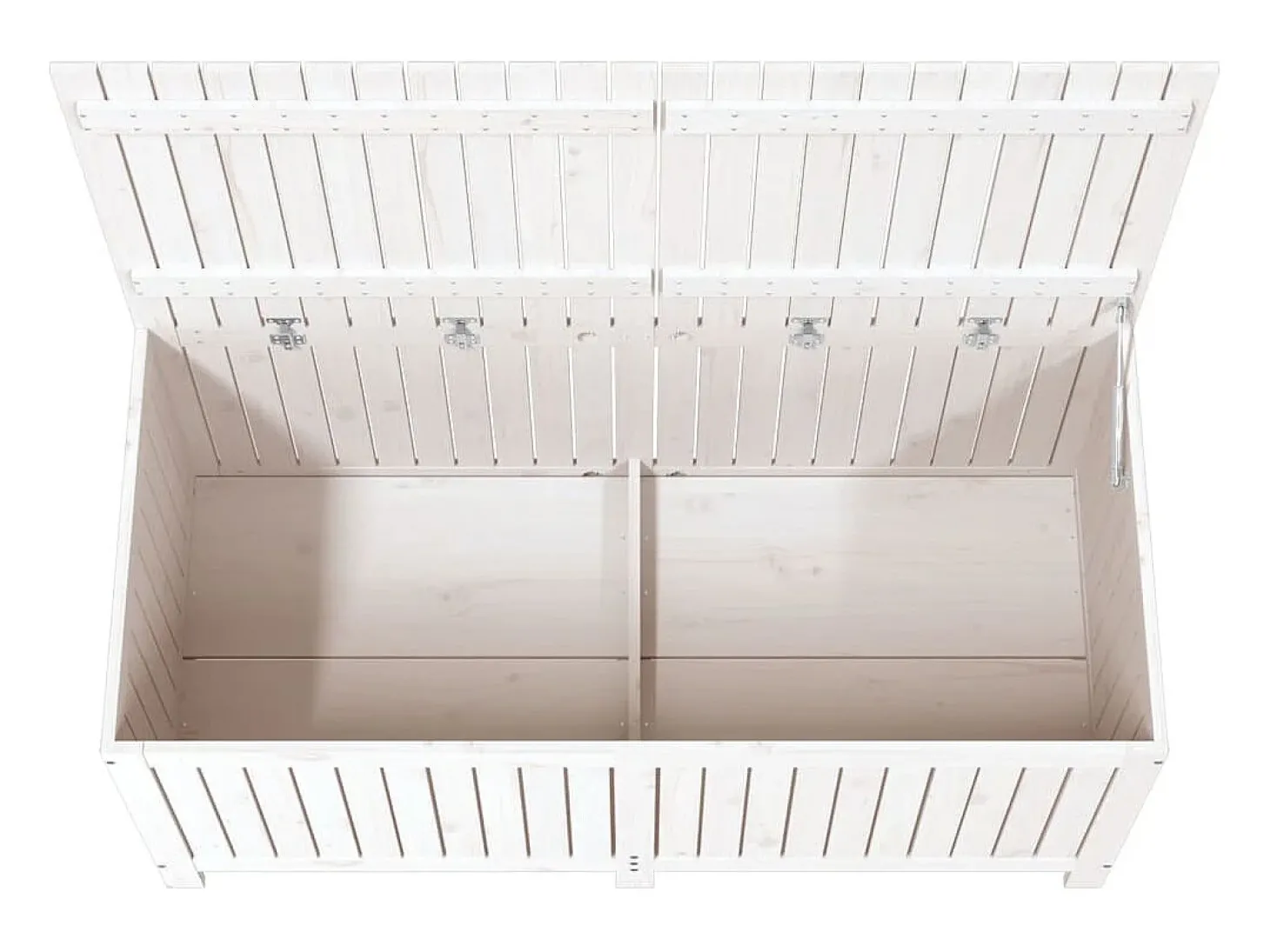 Caixa de arrumação jardim 147x68x64 cm pinho maciço branco