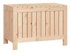 Caixa de arrumação jardim 76x42,5x54 cm madeira de pinho maciça