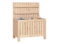 Caixa de arrumação jardim 76x42,5x54 cm madeira de pinho maciça
