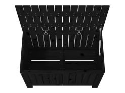 Caixa de arrumação jardim 76x42,5x54 cm pinho maciço preto
