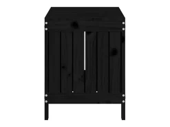 Caixa de arrumação jardim 76x42,5x54 cm pinho maciço preto