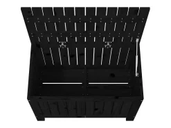 Caixa de arrumação jardim 76x42,5x54 cm pinho maciço preto