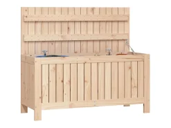 Caixa de arrumação jardim 108x42,5x54 cm pinho maciço