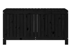 Caixa de arrumação jardim 121x55x64 cm pinho maciço preto