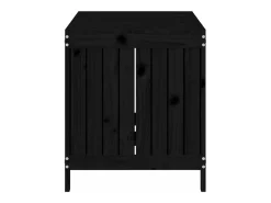 Caixa de arrumação jardim 121x55x64 cm pinho maciço preto