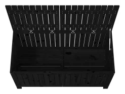 Caixa de arrumação jardim 121x55x64 cm pinho maciço preto