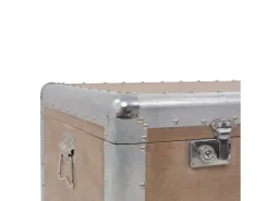Caixa de arrumação madeira de abeto maciça 91x52x40 cm castanho