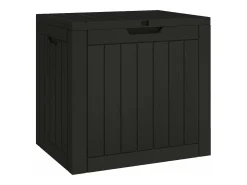Caixa de arrumação p/ jardim 55,5x43x53 cm polipropileno preto